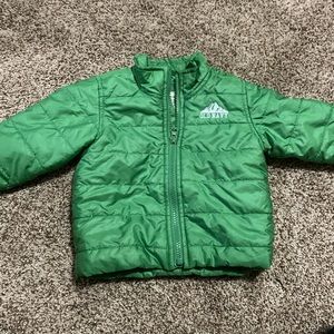 6-12 month green fall baby jacket